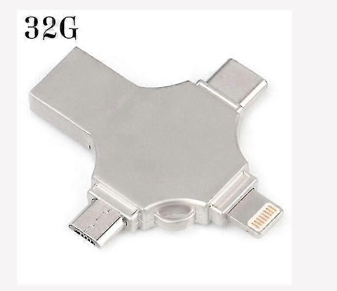 (32G) 4 In 1 Adapter Type C Usb 3.0 Flash Drive Memory Stick For Iphone Android