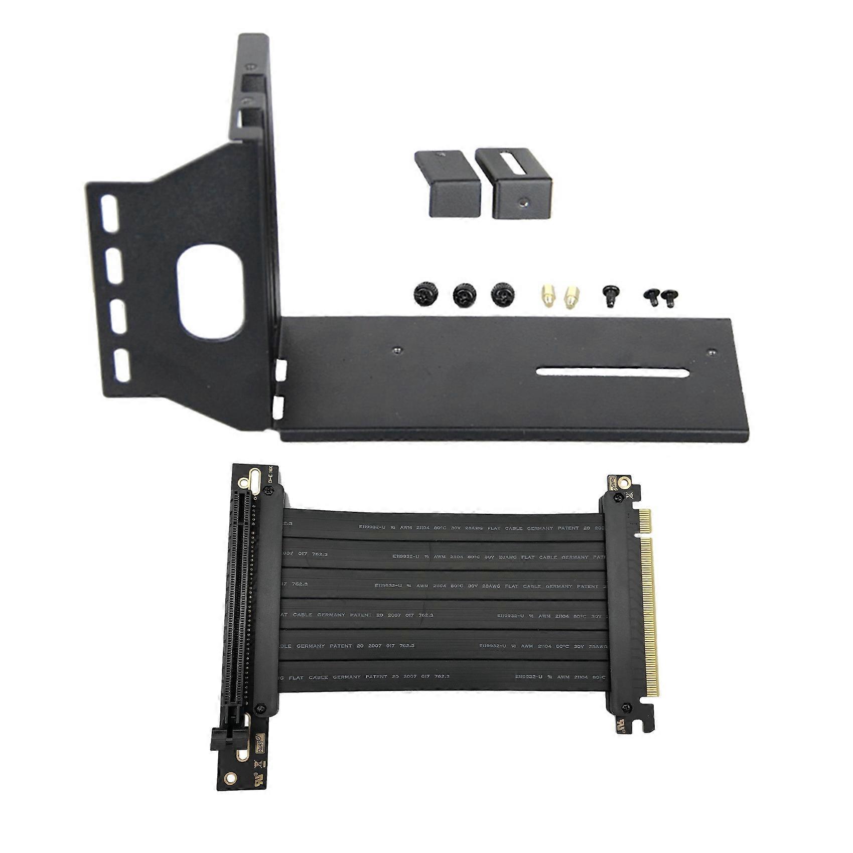 GPU Stand Card Vertical Holder with PCI Extension Cable Fixed GPU PCI-E Built-in Vertical Bracket