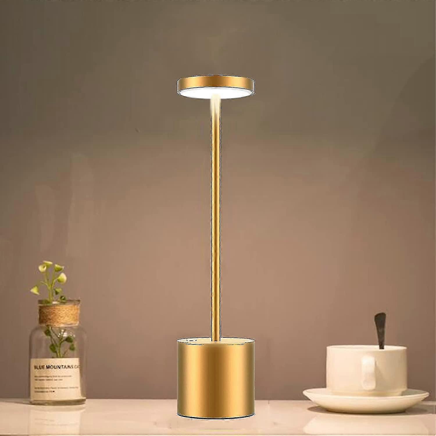 cordless table lamp, 6000mah rechargeable battery, 2 brightness levels