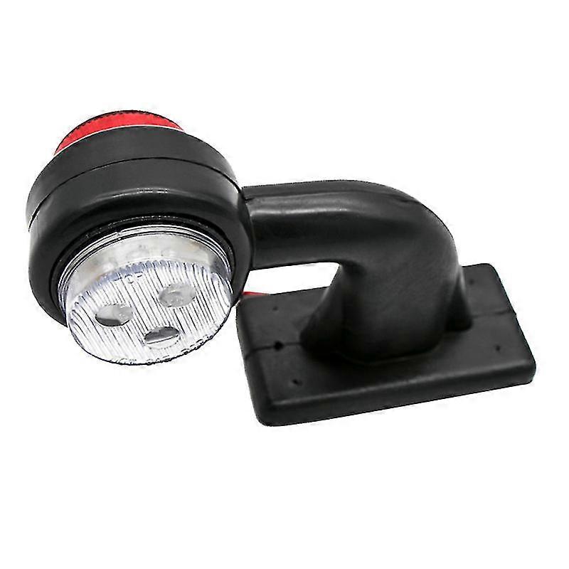 2pcs/set 10-30v 12leds small size flat lampshade curved rod double face rubber stalk light vehicle use light