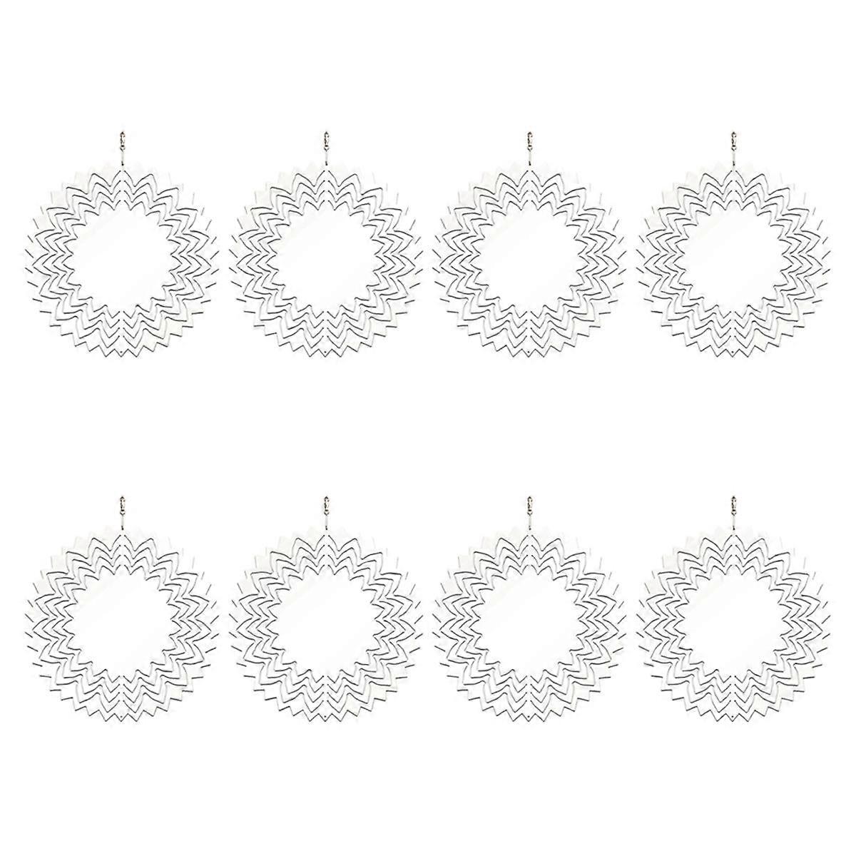 8Pcs 10 Inch Sublimation Wind Spinner Blanks 3D Wind Spinners Hanging Wind Spinner for Indoor Outdo