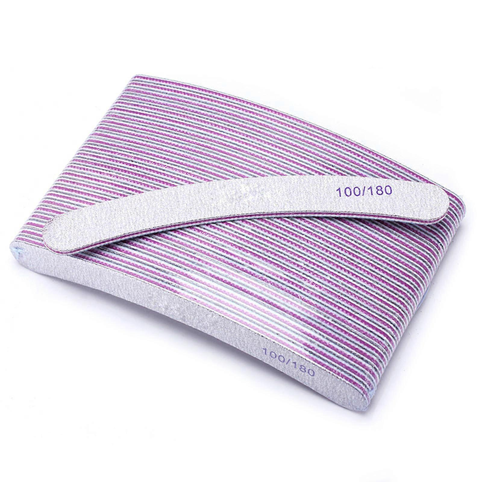 25PCS Nail File Set Nail Buffing Strips Nail Sanding File 100 Grit Coarse Sanding Surface 180 Grit Fine Sanding Surface Comfortable Grip Nail Grooming