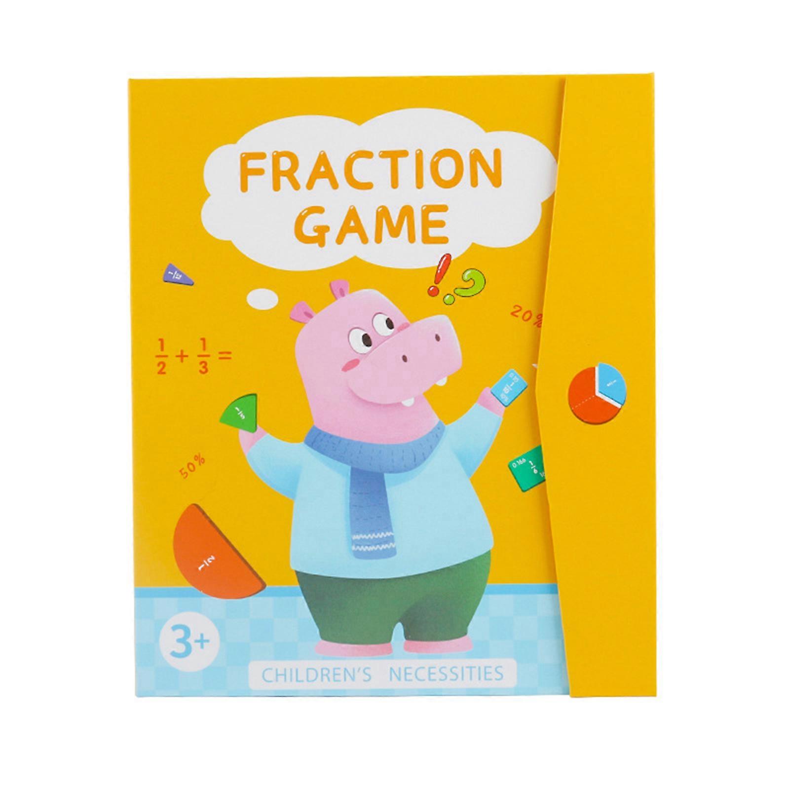 Hippos Magnetic Fraction Disk Toy for Kid Puzzle Parent-Child Interactive Toy Gift for Children's Day