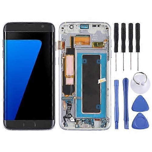 ORIG Super AMOLED Material Replacement Screen Display and Digitizer Full Assembly(with Frame / Charging Port Flex Cable / Power Button Flex Cable / Vo