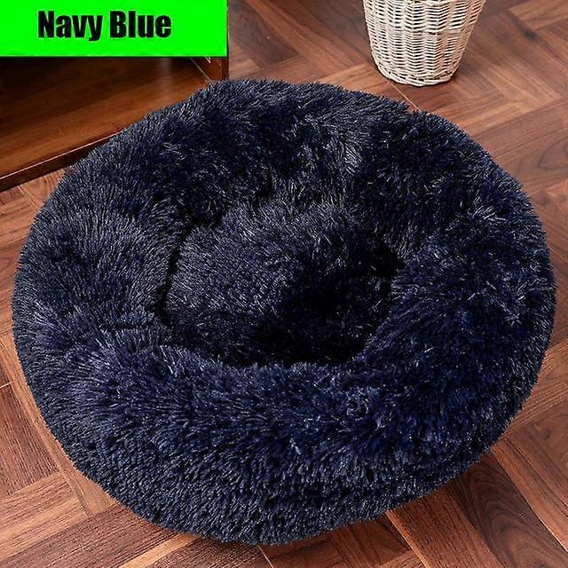 ZK-Super soft thick cotton round dog bed plush cat pad kennel pad bed winter warm pet sofa kennel