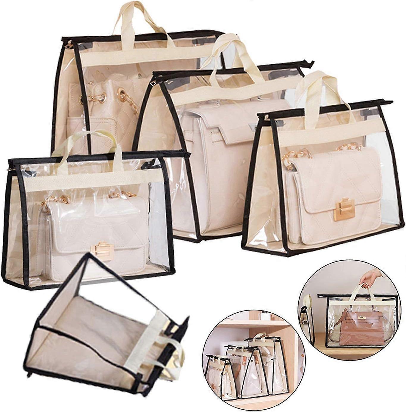 Tote Organizer, Clear Dustproof Hanging Closet Tote Organizer with Zipper (5 Pack),2024 Ping