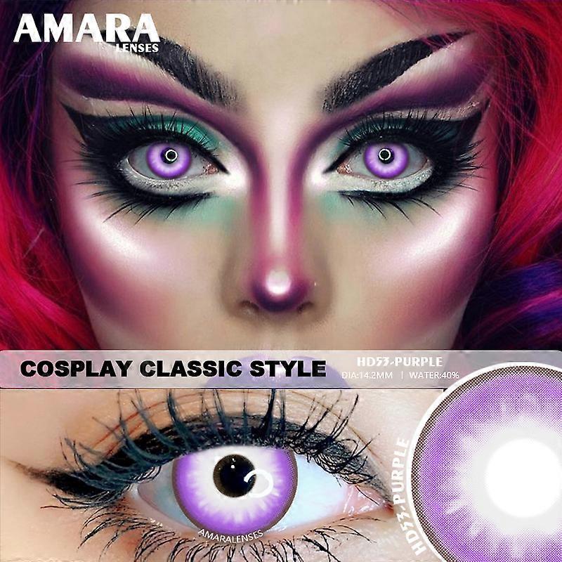 Redkid Nuovo Arrivo1Pair Lenti A Contatto Colorate Per Gli Occhi Anime Cosplay Lenti Colorate Blu Halloween Lenti Pazze Lenti A Contatto Beaut HD53...