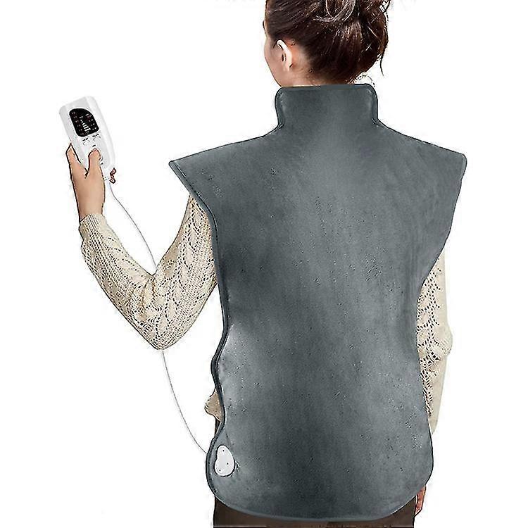 Heating Pad For Neck And Shoulders, 37''x22'', Large Heat Wrap For Back Relaxation, Fast Heat, 6 Temperature Settings, With Auto-off Timer -JR