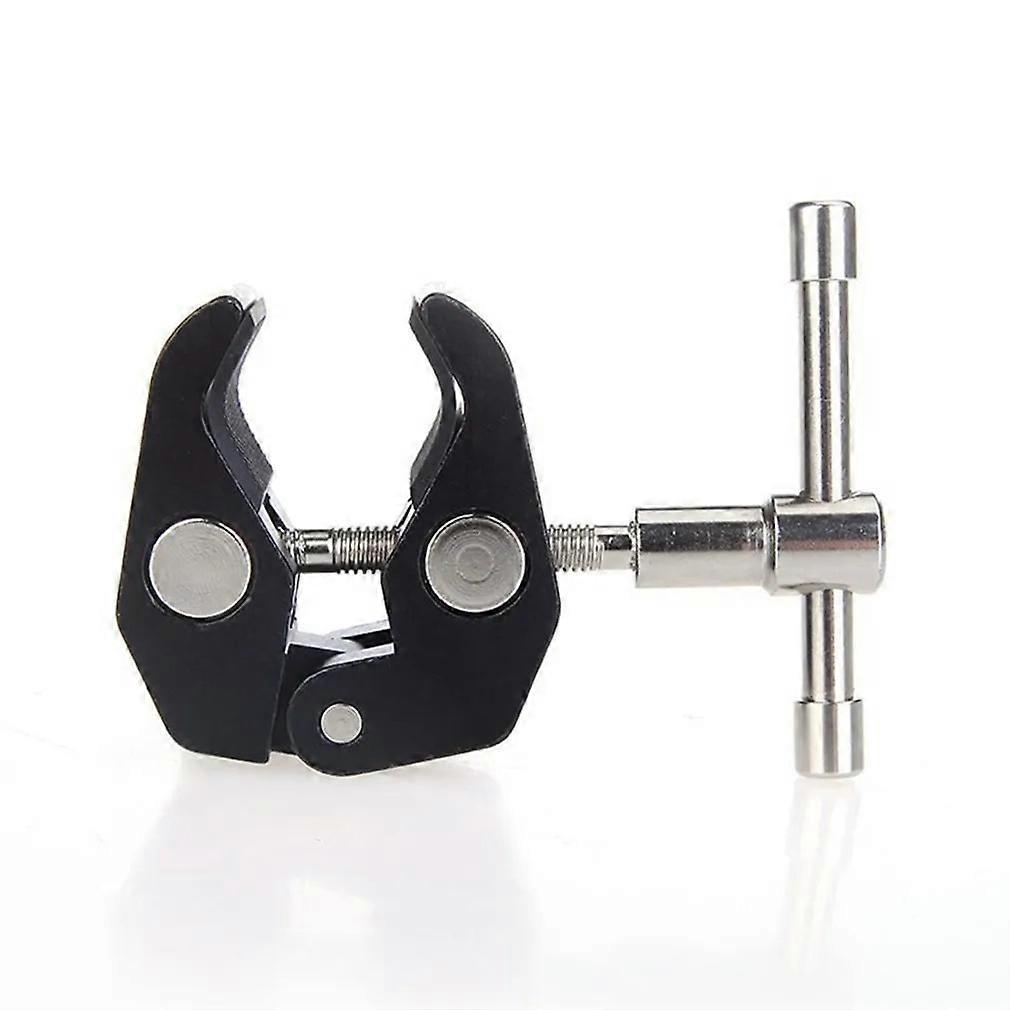 E38 Magic Arm Crab Claw Clamp LCD Screen Clamp Tongs Pliers Clip Studio Flash Bracket Strong Chuck Metal Black Installing Camera