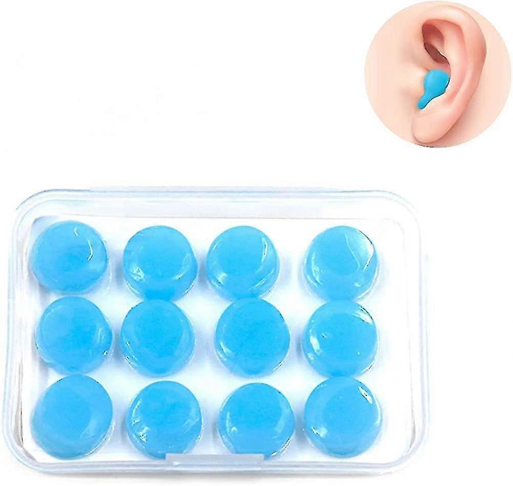 Earplug, 6 Pairs Silicone Earplugs Moldable Earplugs, Reusable For Sleeping Noise Cancelin-