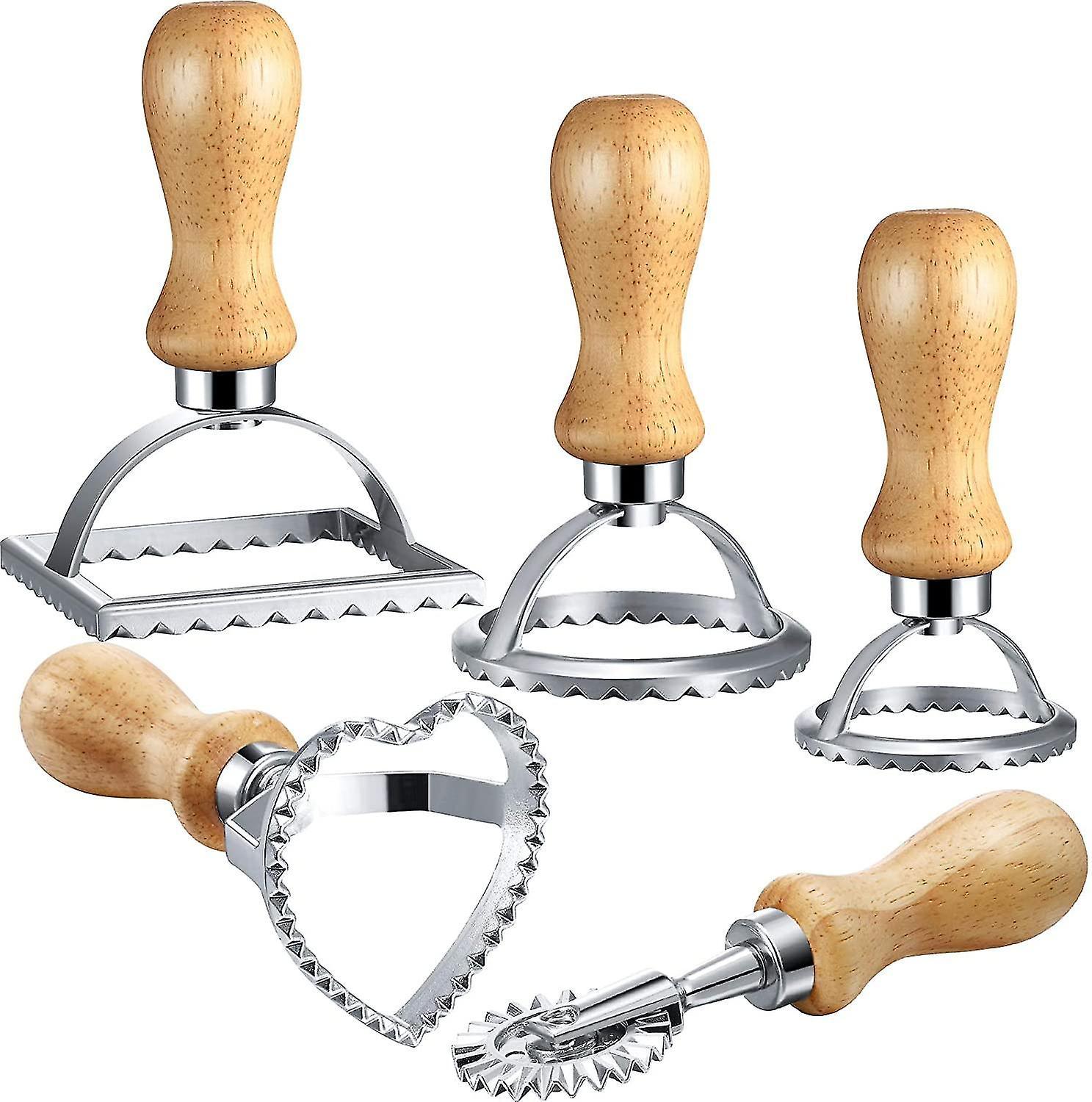 5 Pieces Ravioli Stamp Set, Ravioli Cutter Stamp Set Maker, Premium