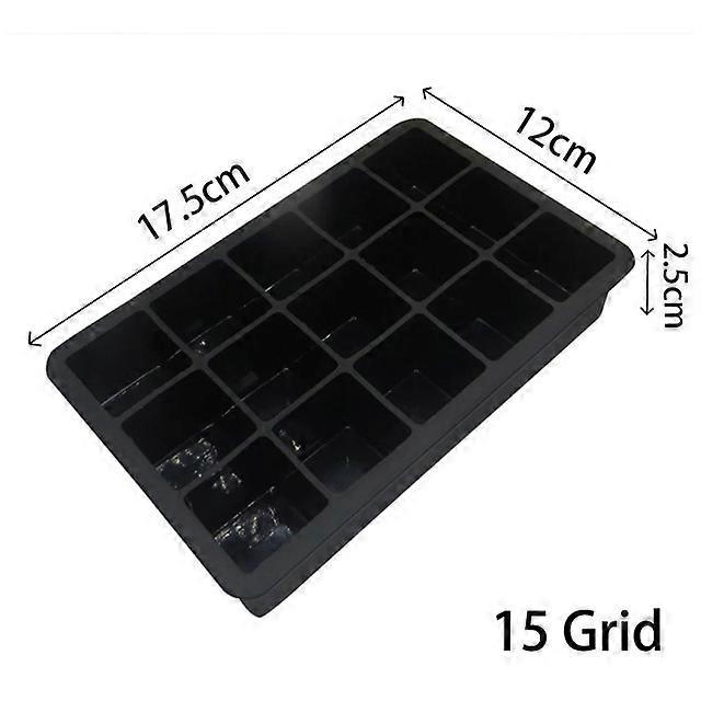 4/15 Grid Silikon Eiswürfelform Big Square Ice Cube Tray Mold Ice Cube Maker Ungiftig Durable Bar Pub Wein Eisblöcke Maker