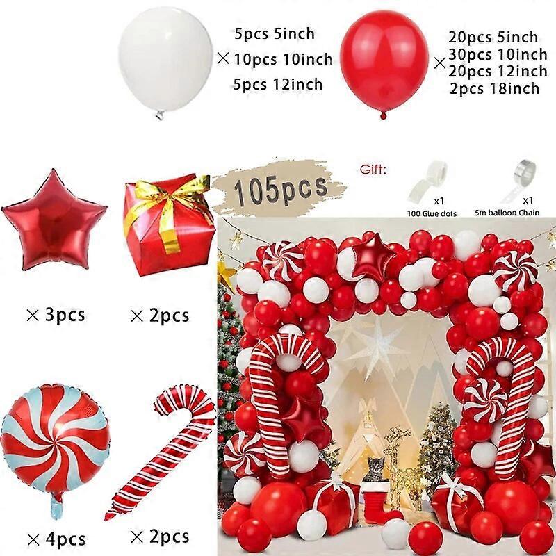 Christmas Balloons Garland Green Red Box Candy Balloons Arch Santa Reindeer Star Foil Ballon New Year Christmas Party Decor 2024