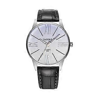 Yazole 315 blauw licht glas horloge heren grote wijzerplaat quartz horloge