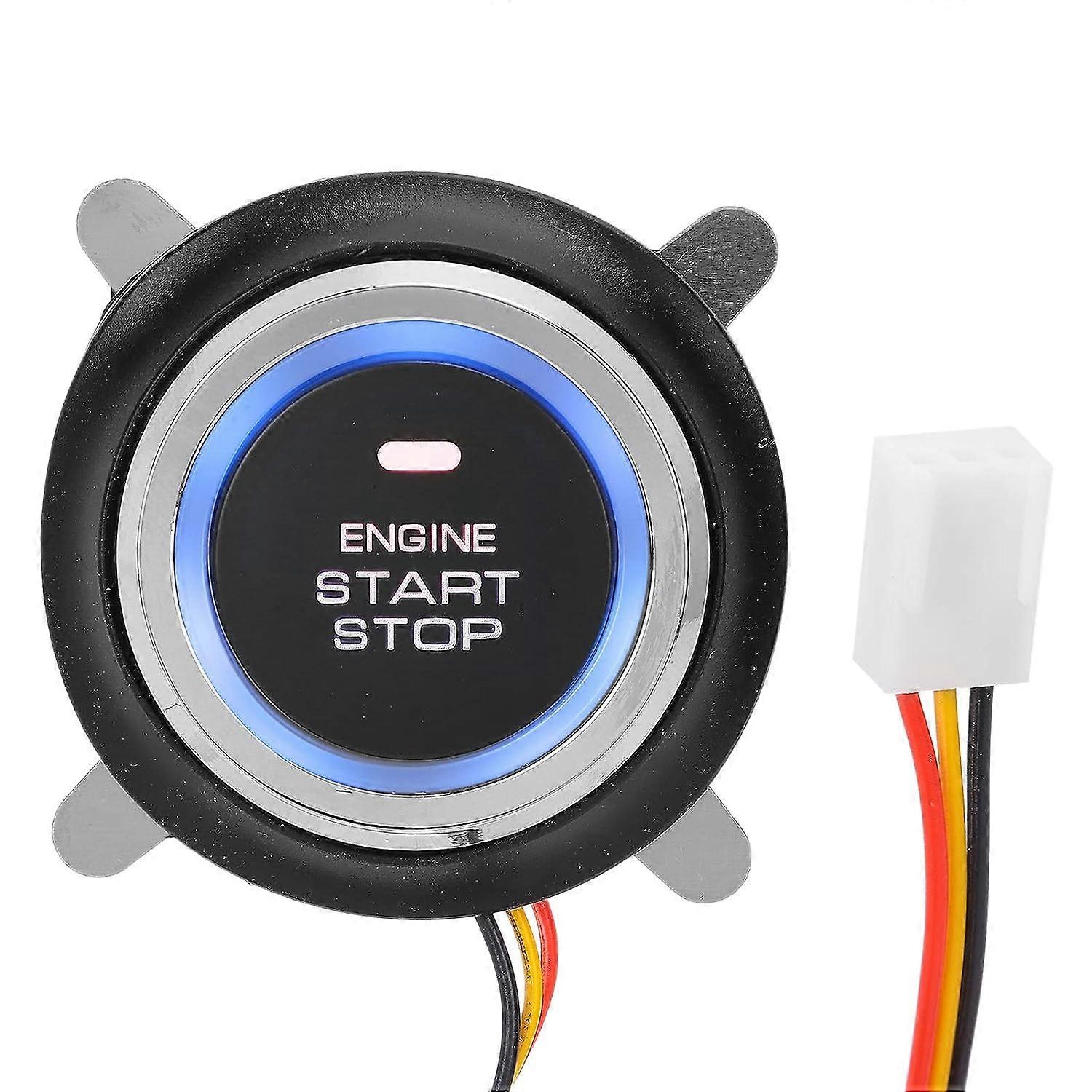 Ignition Starter Switch,12V Engine Start Stop Push Button Switch Universal Keyless Entry Ignition Starter Switch for Car