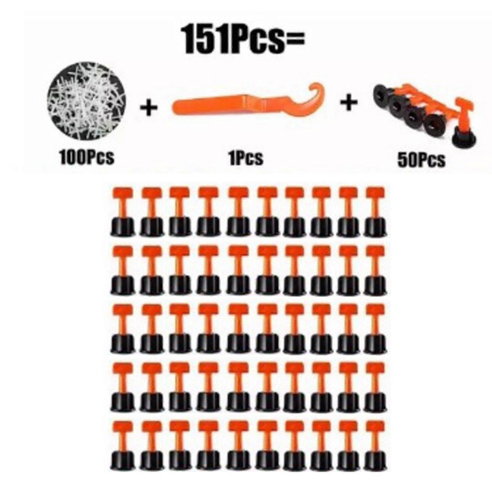 151Pcs Tile Leveling System Kit Level Spacers Flooring Wall Leveler Locator Positioning Tool Set