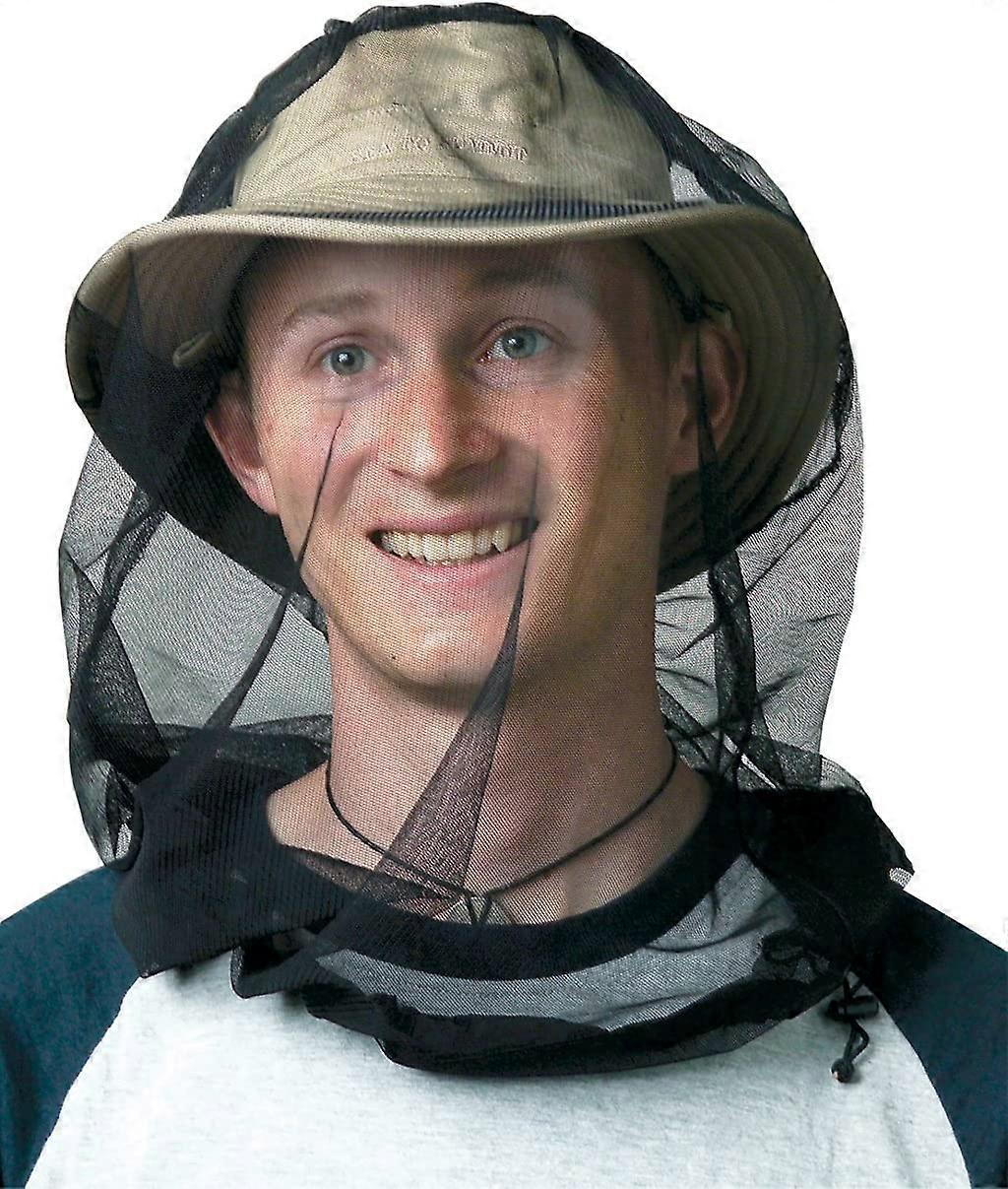 Mosquito head mesh mask for insects and bugs with permethrin