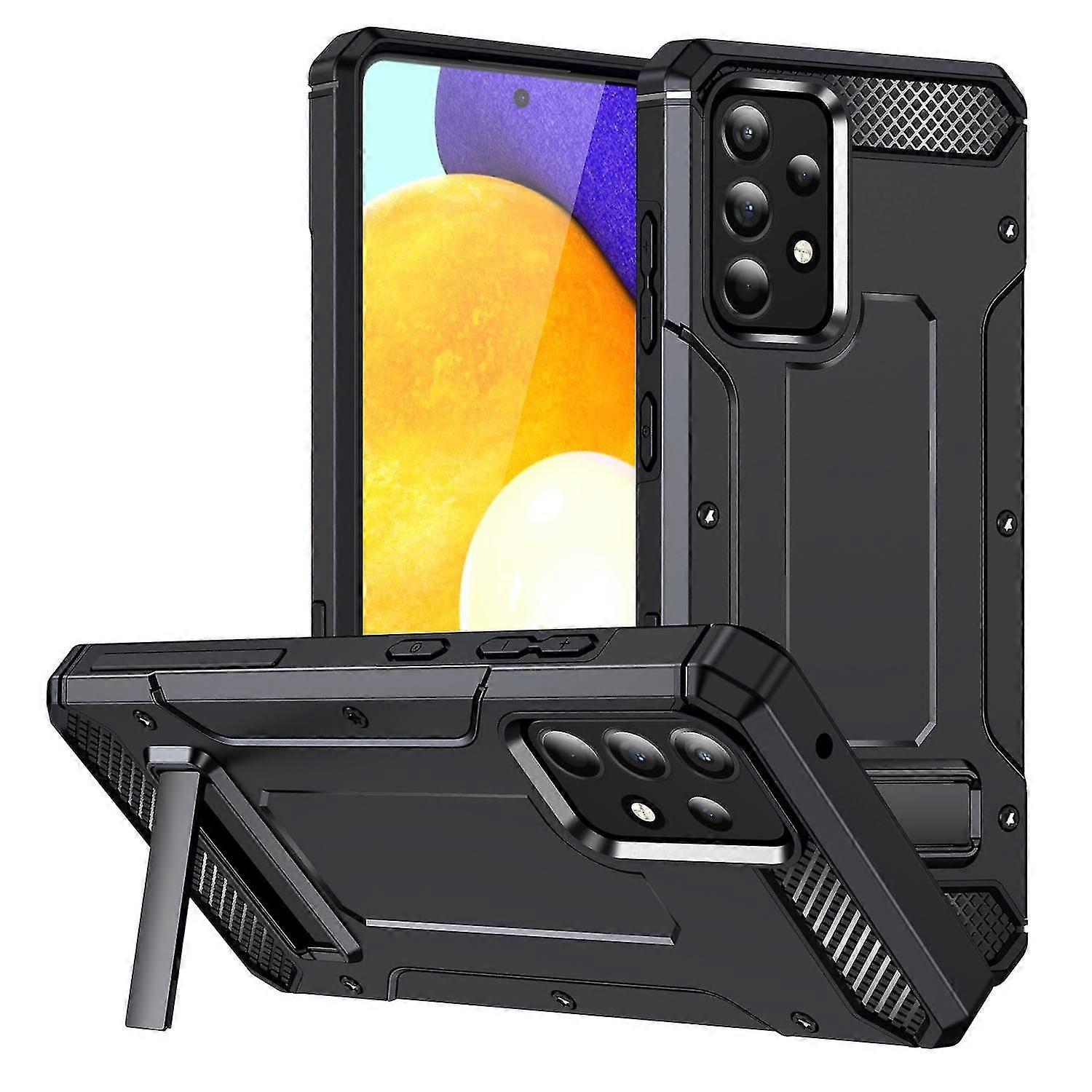Bump Proof Kickstand Case compatible with Samsung Galaxy A52 4G/5G/A52s 5G TPU+PC Dual Layer Protect Cover-Q