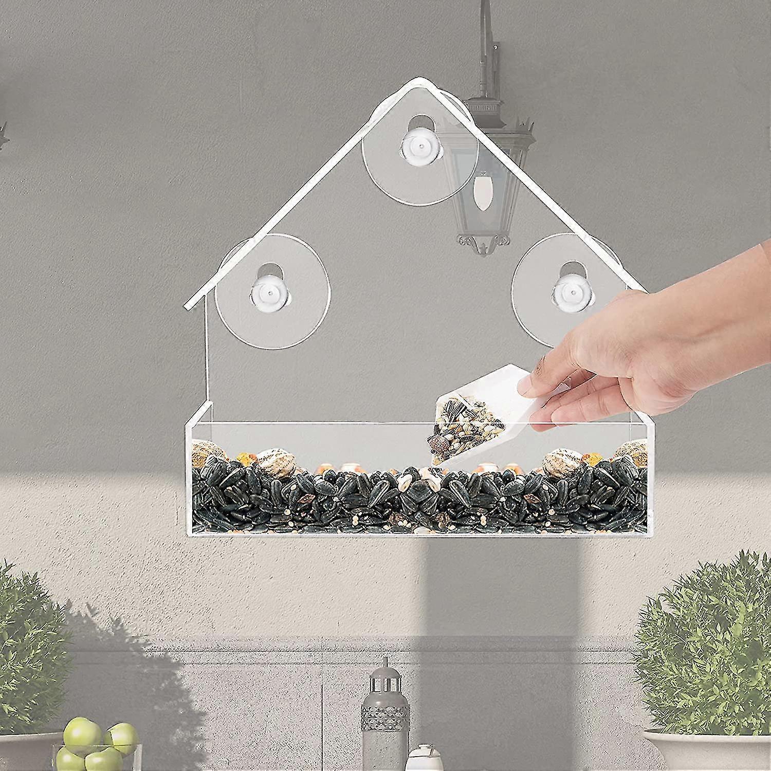 Large Outdoor Aviary. Removable Sliding Tray With Drain Holes. Best For Wild Birds. Transparent. Easy To