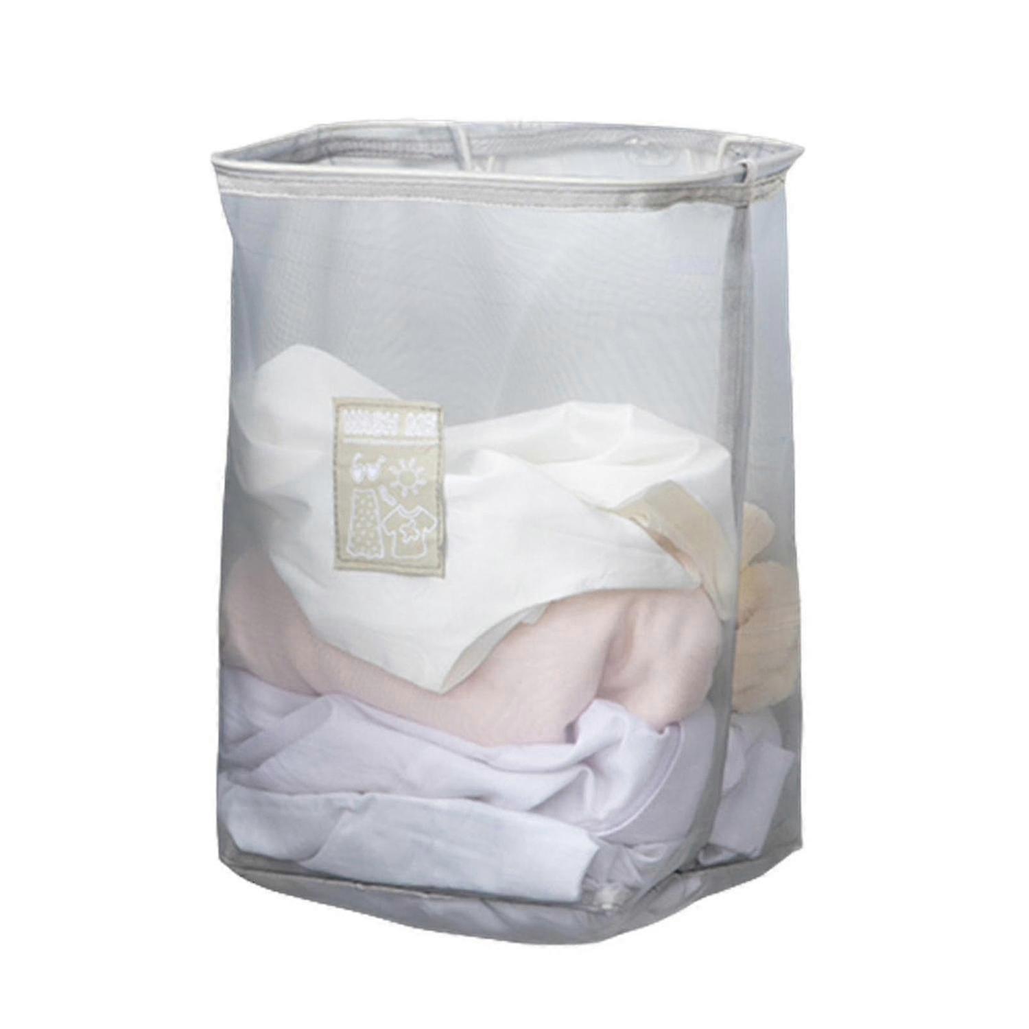 Wall Mounted Laundry Basket Nylon Mesh Laundry Hamper For Dirty Clothes Storage