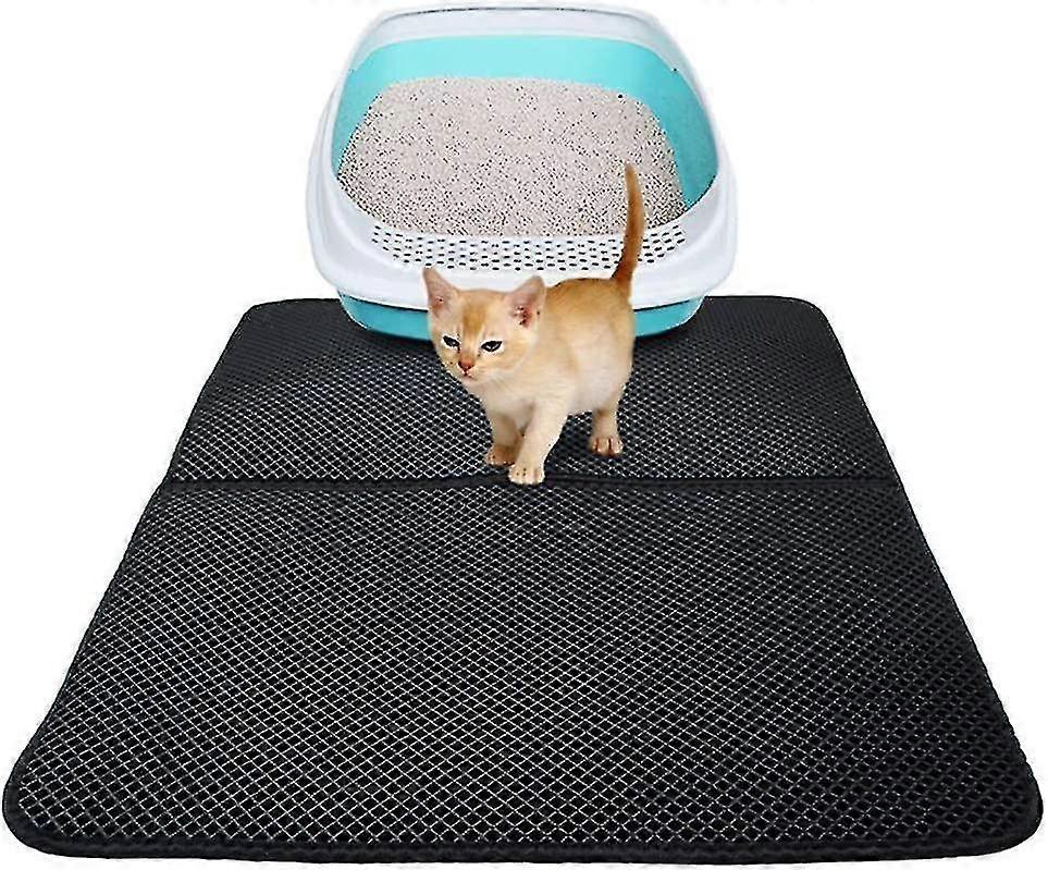 Litter Box Mat For Litter Boxes, Cat Litter Mat Underlays, Honeycomb Design Litter Box Rug