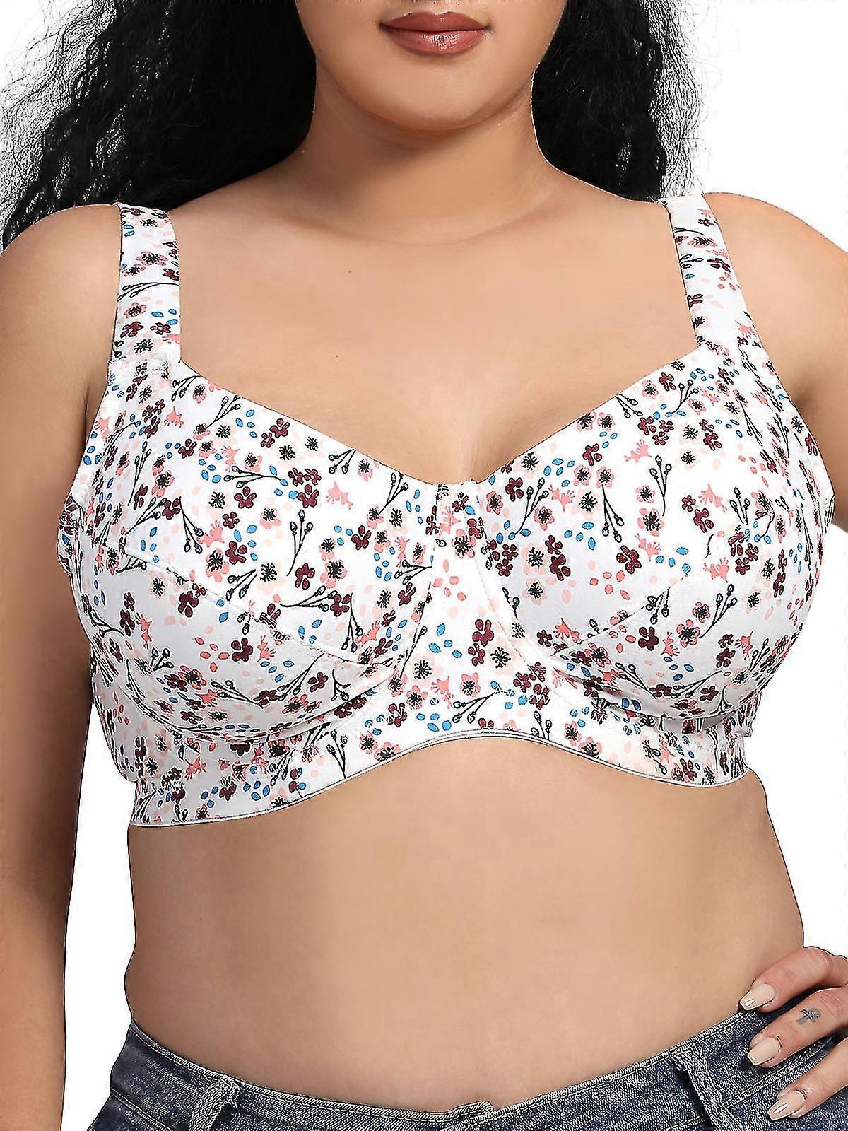 Women Plus Size Bra Full Coverage Soft Cups with Underwire