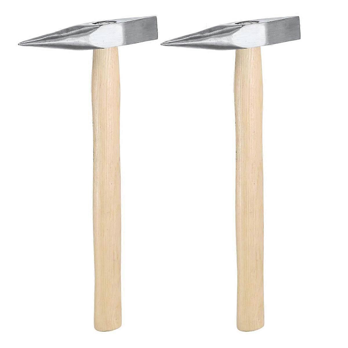 2 Pcs 9 Oz Welding Chipping Hammer Steel -Hammer Electrician'S Hammer with Wooden Handle for Removi
