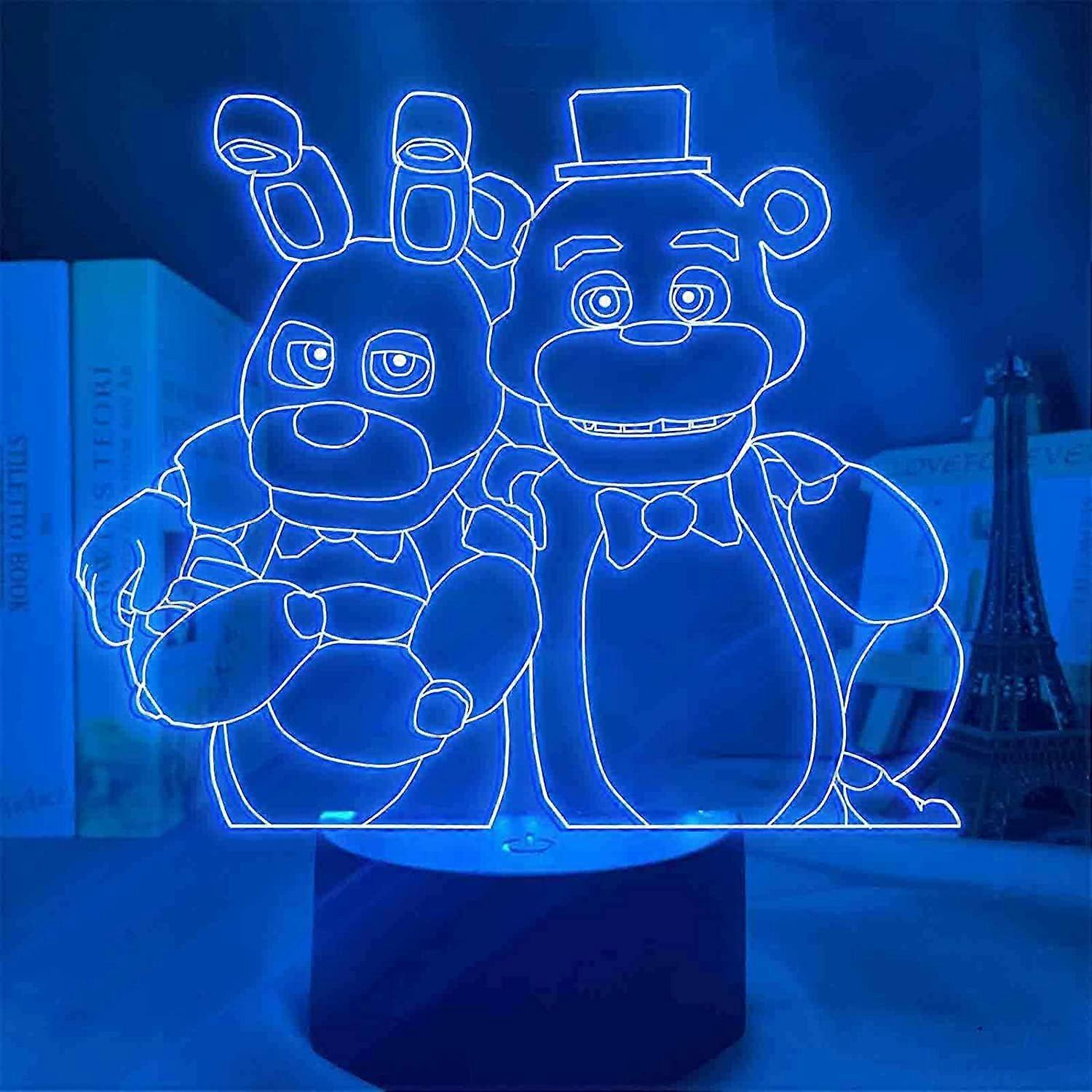 FNAF 3D Illusion Night Light LED Anime Lamp Colorful Remote Control Night Light Home Decor