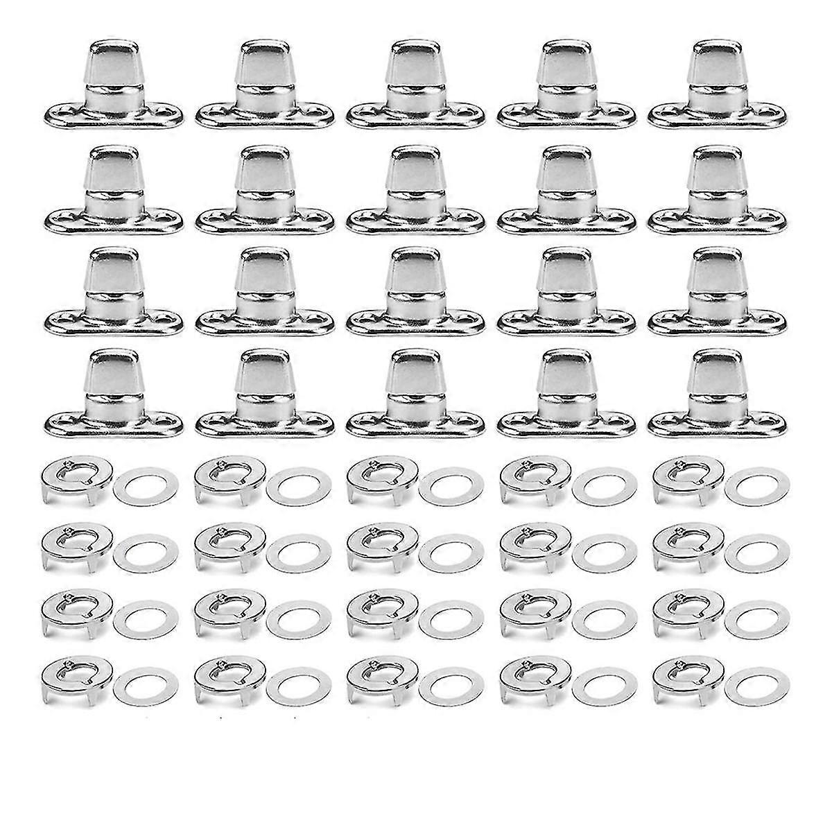 20 sett Marine Grade Twist Lock-fester Svingknappeyelet og Stud, for lerretsfeste Svingknapper