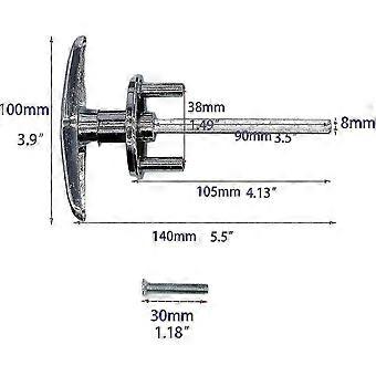 thumbnail image 2 of Universal Garage Door Keyed T Handle Lock With 2 Keys - Replacement Hardware 2 of 5