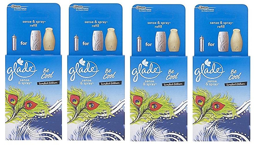 4 x Glade Sense e Spray Refill Be Cool 18ml 