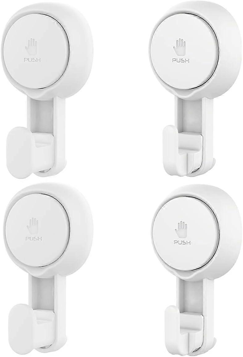 Towel Hooks For Bathrooms, 4 Packs Suction Cup Hooks, No Drilling Suction Cups Heavy Duty Shower Hooks Max Hold 11Lbs Wreath Hanger Powerful Suction H