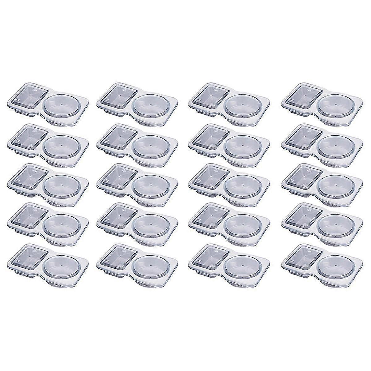 Double Compartment Condiment Container, Double Compartment Snack Container compatible with Take-Away Sauces, Travel Snacks
