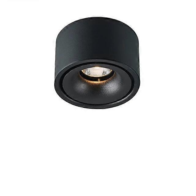 Round Dimmable Downlight Ceiling Lamp CREE 7W9W12W15W COB Spot Light AC110/220V Black/White/Gold Surface Mounted Ceiling Light