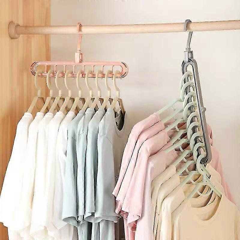 Magic Multi-port Support Hangers For Clothes Drying Rack Multifunction Storage Hangers 2pcs