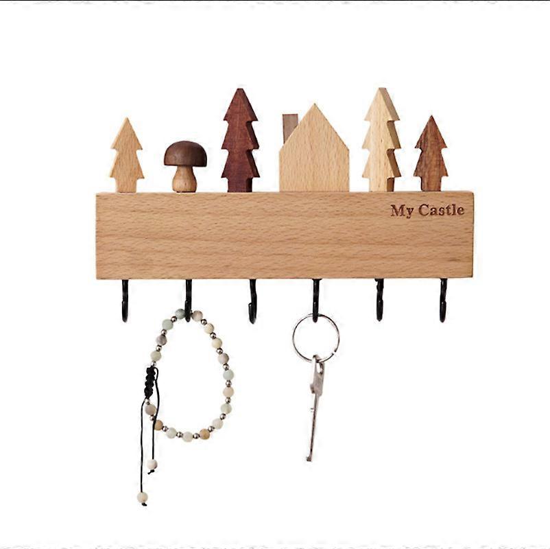 Key Hook Key Storage Rack Wall-Mounted Without Punching Holes