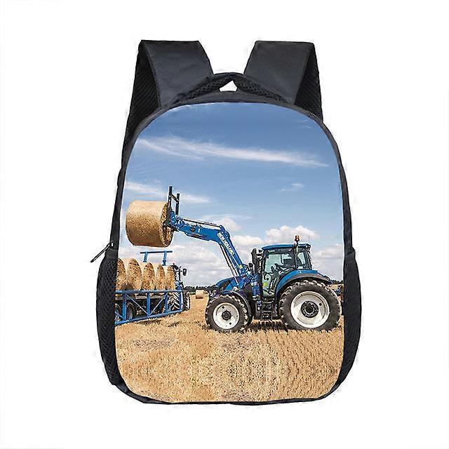 12 Inch Farm Tractor Print Children School Bags Boys Girls Kindergarten  Backpack Baby Toddler Bags Kids Book Bag Gift