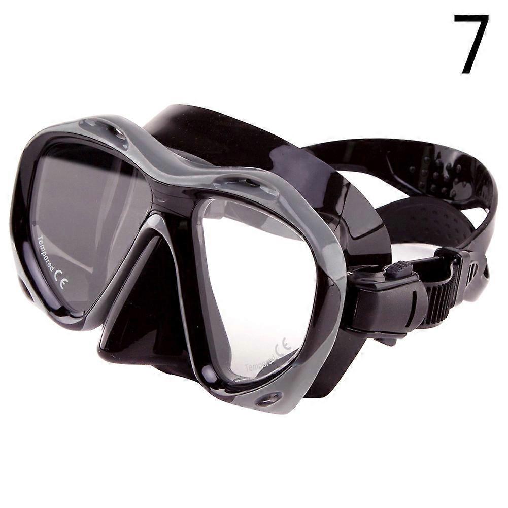 Adult Swimming Goggles Tempered Glass Wide View Anti-fog Snorkel Mask New
