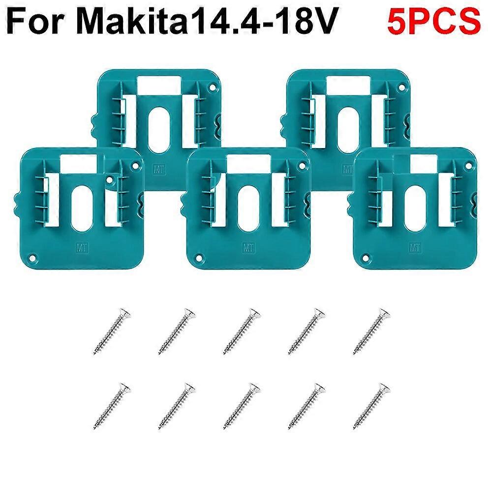 5pcs For Makita 14.4-18V For Bosch 18V Battery Storage Holder Power Tool 18V Battery Wall Mount Bracket Battery Holder Tool