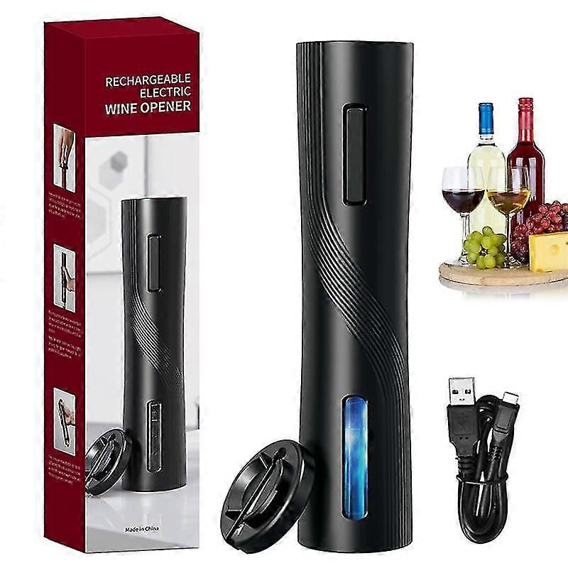 automatic corkscrew usb electric wine bottle opener(black)