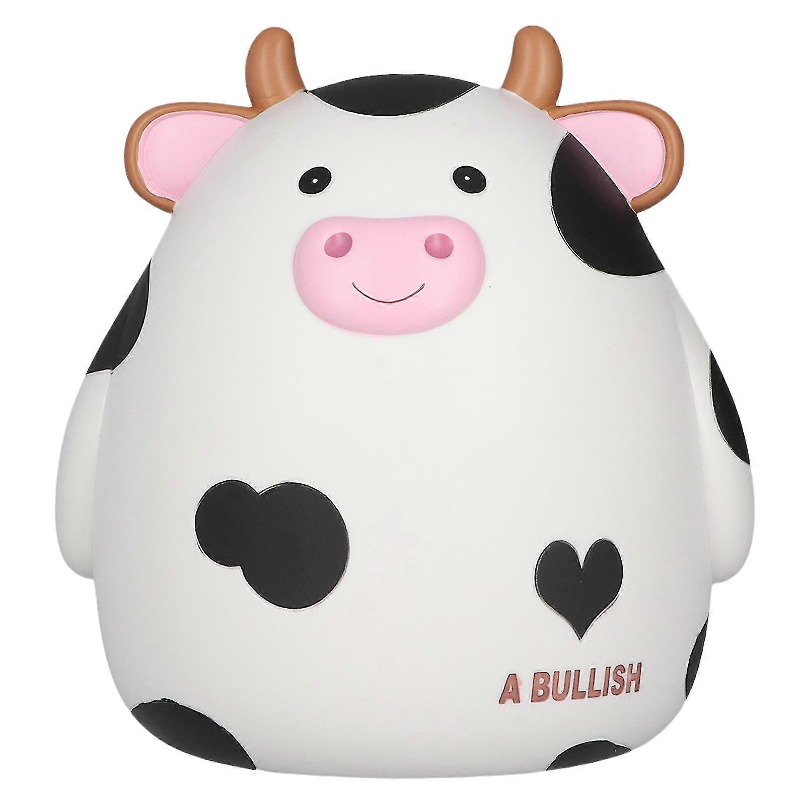 Large Capacity White Cartoon Piggy Bank for Boys and Girls - Soft Touch Design