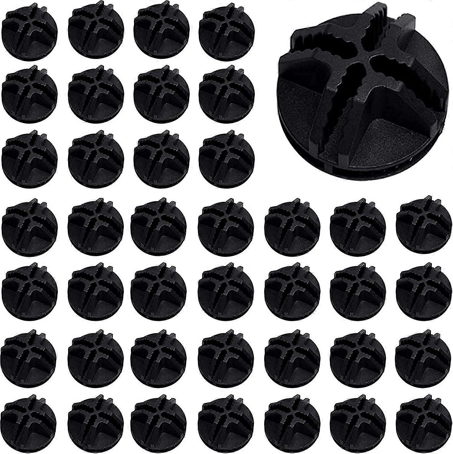 40 חתיכות מחבר ארון קוביות פלסטיק ארון אחסון DIY הצמדות (שחור)