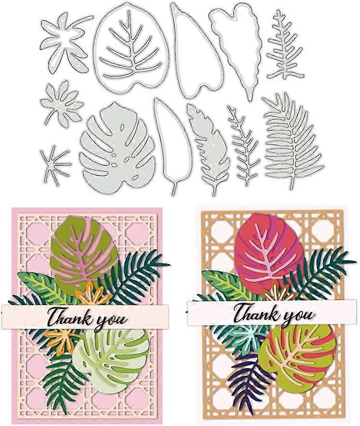 1Pc Tropical Leaves Cutting Dies Palm Leaf Die Cuts 3D Embossing Stencils Template for Card Making DIY Scrapbooking Photo Album 0.8mm Thick