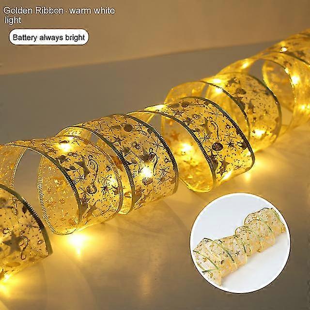 Ribbon Fairy Light Christmas Decoration Christmas Tree Ornaments For Home 2023 Xmas String Lights Navidad Natal New Year 2024