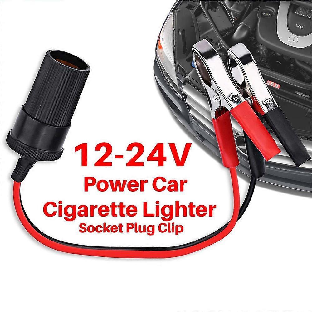 Car Cigarette Lighter Car Accessories 12V Auto Portable Power Plug Adapter With Crocodile Clip Automobile Cigarette Lighter