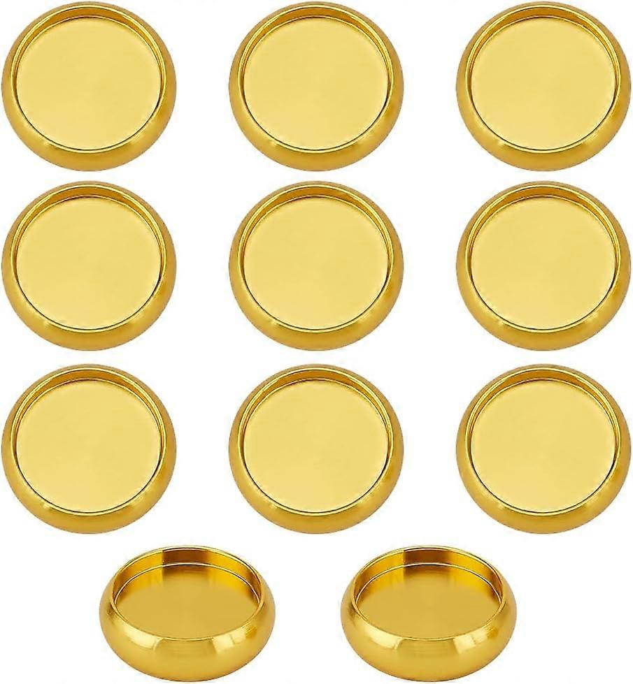 11Pcs Aluminium Alloy Binding Discs 18mm/0.7 Inch Metal Discbound Expansion Discs Discbound Binder Rings for Notebook Artwork Gold DIY