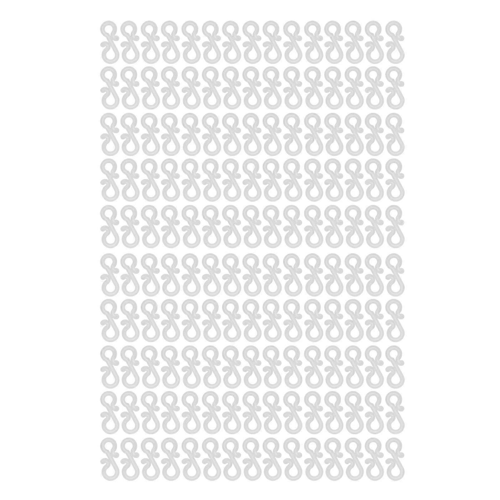 White S Shaped Hooks 150Pcs for Christmas Light Clips Party Decorations Sturdy Durable Plastic Multipurpose