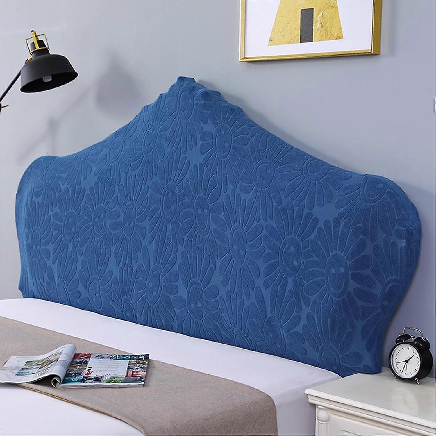 Irregular Headboard Cover, Stretch Velvet Dustproof Replaceable Headboard Protector, for Bedroom Decoration