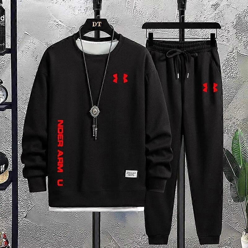 Autumn and Winter Men's Leisure Sports Set with Plush and Thickening to Keep Warm, Fashionable and Versatile Blue