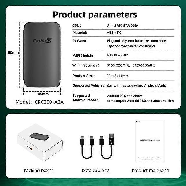 Wireless Android Auto Adapter Bluetooth Connect A2A Dongle For Android Phone Compatible Car Button Stereo 5.8Ghz Wifi